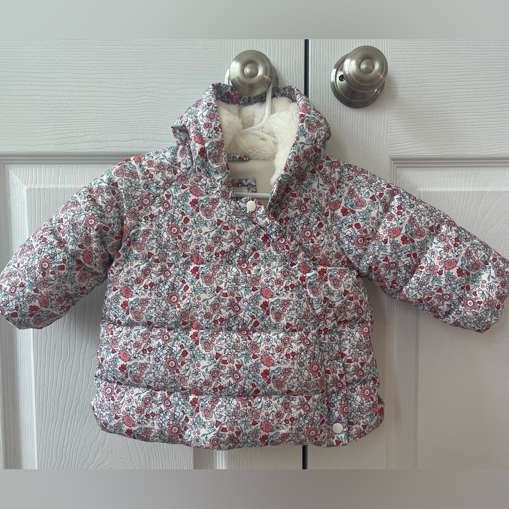 GAP Baby Floral Puffer Jacket